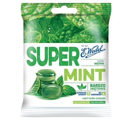 E. Wedel SuperMint mätové cukríky 90g