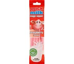 Quick Milk Magic Sipper Strawberry slamky s cukrovým granulátom na ochutenie mlieka 5 x 6 g (30 g)