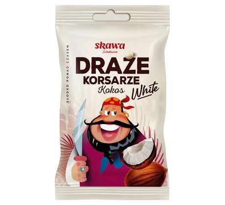 Skawa Pirát Kokos White dražé 70g