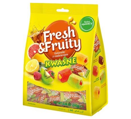 Wawel Fresh & Fruity Kwasne želé s  kyslou náplňou 245g