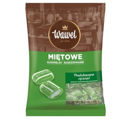 Wawel Mietowe karamelky s mätovou náplňou 1kg