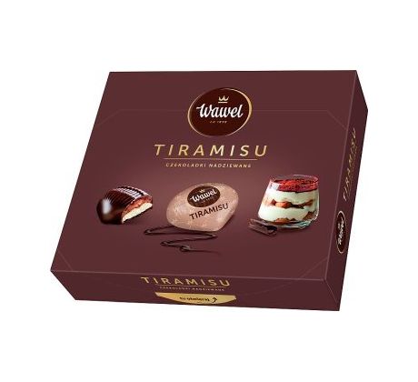 Wawel Tiramisu čokoládky s kávovo-mliečnou náplňou 330g