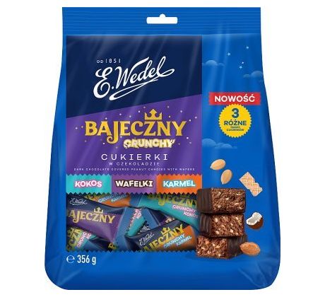 E. Wedel Bajeczny Crunchy cukríky v čokoláde 356g