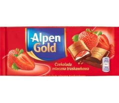 Alpen Gold Mliečna čokoláda s jahodovo-mliečnou náplňou 90g