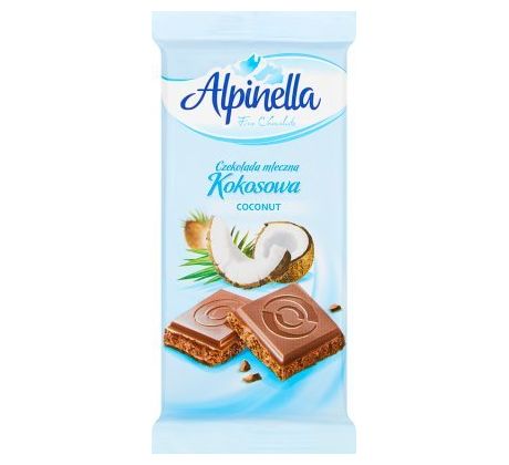 Alpinella Mliečna čokoláda s kokosom 90g
