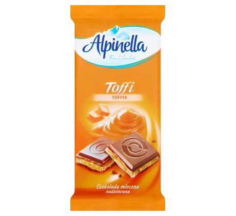 Alpinella Mliečna čokoláda s karamelovou náplňou 100g