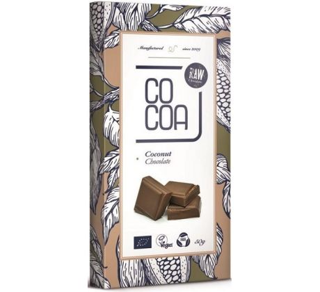 Cocoa Vegánska raw kokosová čokoláda 50g