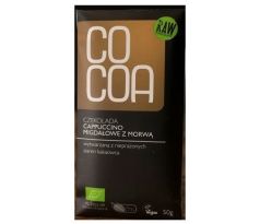 Cocoa Vegánska raw čokoláda mandľové cappucino s morušou bieľou 50g