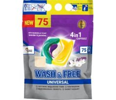 Wash & Free Prémiové kapsule na pranie 4v1 Marseilské mydlo a Levanduľa 75 PD