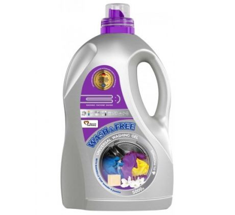 Wash & Free Univerzálny gél na pranie Marseilské mydlo a Levanduľa 5 kg 143 PD