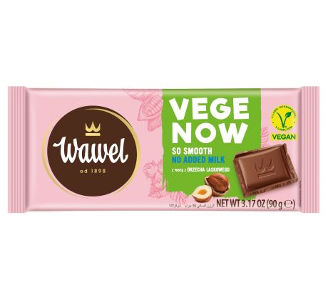 Wawel Wege Now čokoláda s lieskovo-orieškovou pastou 90g