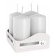 BISPOL Sviečka valec SW40/80-090 biela 4 x 80g