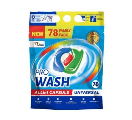 Pro Wash Univerzálne kapsule na pranie Allin1 78 PD
