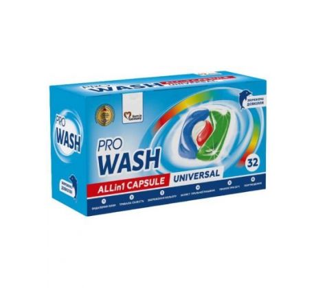 Pro Wash Univerzálne kapsule na pranie Allin1 32 PD