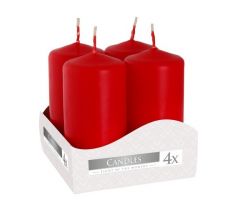 BISPOL Adventné sviečky SW40/80-030 červené 4 x 80g