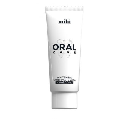 Mihi Oral Care Bieliaca zubná pasta s čiernym uhlím 75 ml