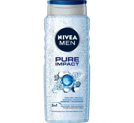 Nivea Men Pure Impact sprchový gél 500 ml