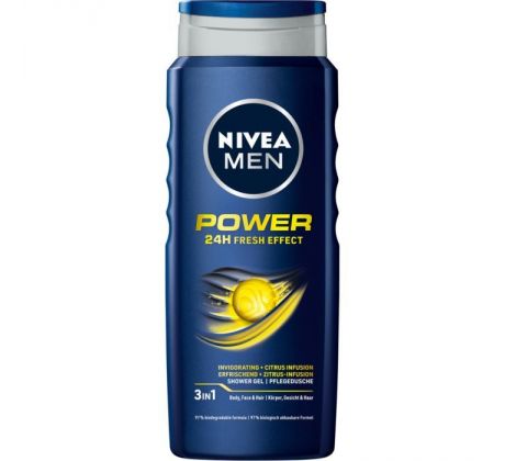 Nivea Men Power 24H Fresh Effect sprchový gél 500 ml
