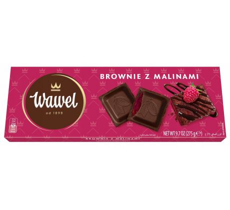 Wawel Horká čokoláda s náplňou Brownie & malina 275g