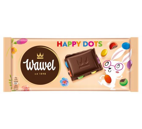 Wawel Horká čokoláda Happy Dots s lentilkami 90g