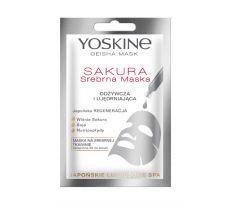 Yoskine Geisha Sakura Pleťová maska na striebornej tkanine vyživujúco-spevňujúca 1 ks