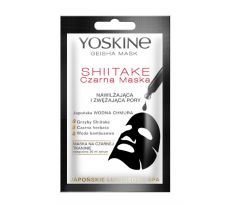Yoskine Geisha Shitake Pleťová maska na čiernej tkanine zvlhčujúca a sťahujúca póry 1ks