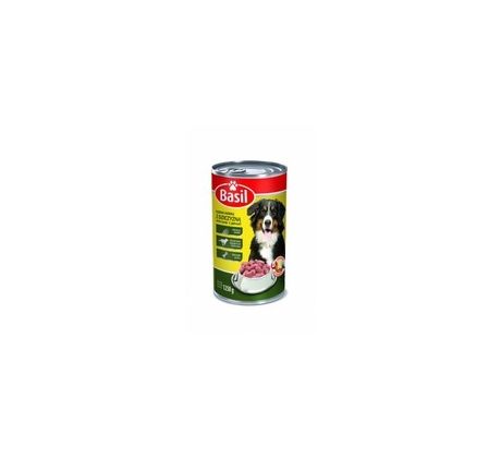 Basil Konzerva pre psy s divinou 1250g