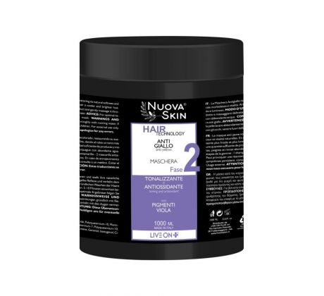 Nuova Skin Rozjasňujúca maska na vlasy proti žltým tónom 1000 ml