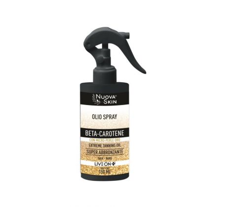 Nuova Skin Opaľovací olej s beta-karoténom a mikroperličkami zlata SPF0 150 ml