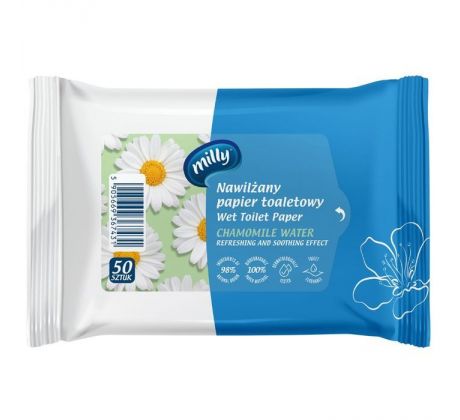 MIlly Vlhčený toaletný papier Harmančeková voda 50ks