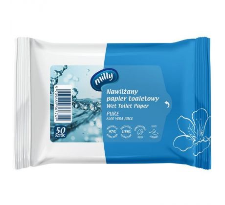MIlly Vlhčený toaletný papier Pure 50ks