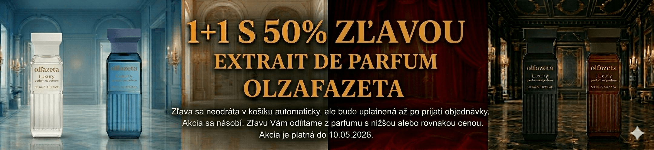 Parfumy Olfazeta od Choganu v akcii 1+1 s 50% zľavou, len do 10.05.2026