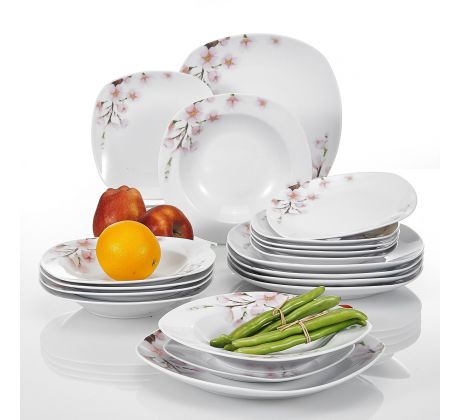 ANNIE 18 dielna sada tanierov z porcelánu