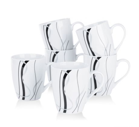 FIONA Sada porcelánových hrnčekov 6x 360ml