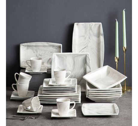 BLANCE MARBLE 32 dielna porcelánová jedálenská sada