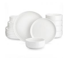 LUNA White 18 dielna porcelánová jedálenská sada