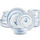 LUNA Blue marble 18 dielna porcelánová jedálenská sada