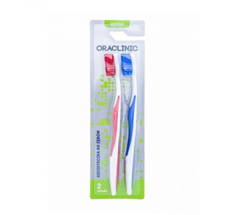 Oraclinic Basic zubná kefka medium 2ks