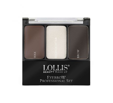 Lollis Eyebrow Professional Set Sada na úpravu obočia 03 Dark 5g