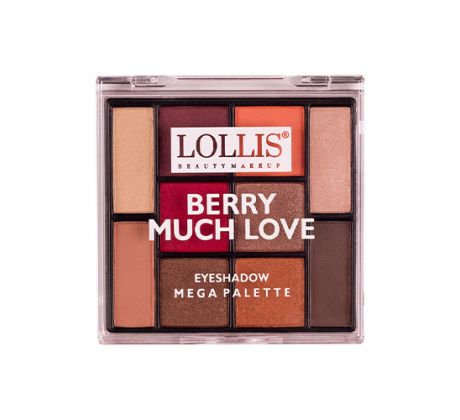 Lollis Paletka 10 očných tieňov 01 Berry Much Love 20g