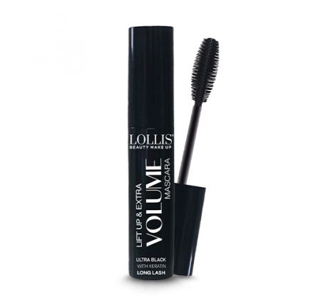 Lollis Lift & Up Volume Mascara Objemová riasenka s keratínom Ultra Black 7 ml