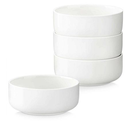 LUNA Ivory White Sada misiek z porcelánu 770ml 4ks