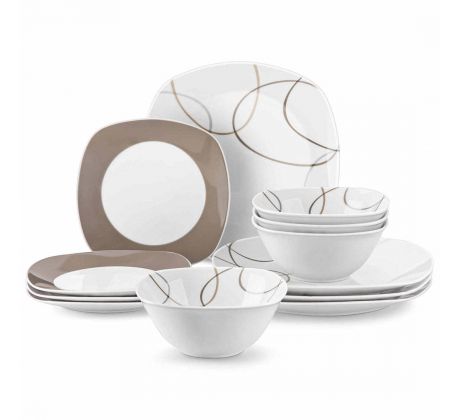 NIKITA 12-dielna jedálenská porcelánová sada