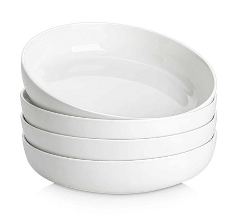 LUNA Ivory White Sada misiek na cestoviny z porcelánu 1380ml 4ks