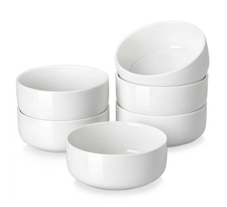 LUNA Ivory White Sada misiek z porcelánu 770ml 6ks