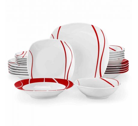 FELISA 24-dielna jedálenská sada z porcelánu