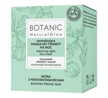 Botanic Natural Glow Pleťová maska nočná normalizujúca  50 ml