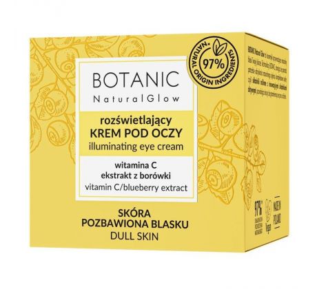 Botanic Natural Glow Rozjasňujúci očný krém s vitamínom C a extraktom z čučoriedok 30 ml