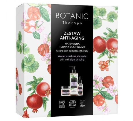 Botanic Therapy Anti Aging pleťový krém 50 ml +  pleťové sérum 30 ml + gél na čistenie pleti 200 ml darčeková sada