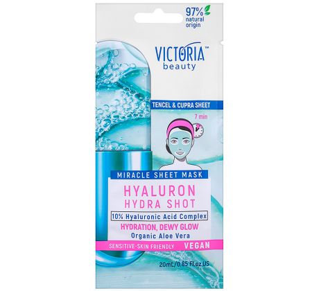 Victoria Beauty Hyaluron Hydra Shot 7 minútová Pleťová maska na tkanine 20 ml
